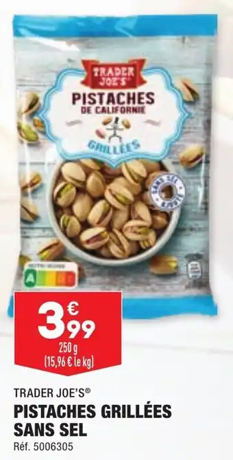 ALDI Pistaches grillées sans sel offre