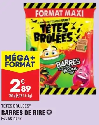 ALDI Barres de rire TÊTES BRULÉES offre