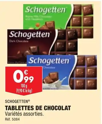 ALDI Tablettes de chocolat SCHOGETTEN offre