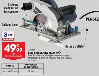 ALDI Scie circulaire 1500 W FERREX offre