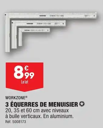 ALDI 3 équerres de menuisier WORKZONE offre