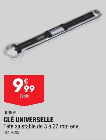 ALDI Clé universelle DURO offre