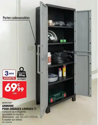 ALDI Armoire pour charges lourdes WORKZONE offre