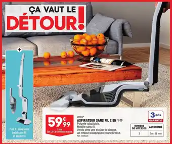 ALDI Aspirateur sans fil 2 en 1 offre