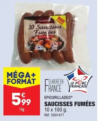 ALDI Saucisses fumées EPICURILLADES offre