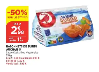 Bi1 Bâtonnets de surimi auchan offre