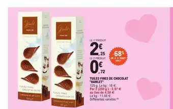 E.Leclerc Tuiles fines de chocolats hamlet offre