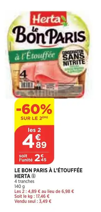 Bi1 Le bon paris à l'étouffée HERTA offre