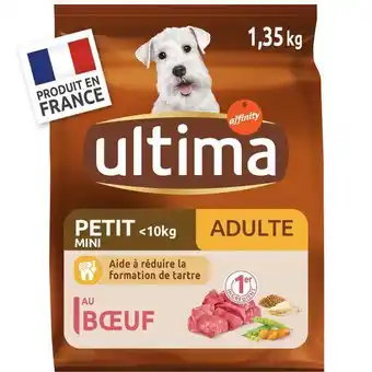 Auchan Croquettes pour chien mini adulte au boeuf ultima offre