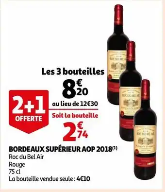 Auchan Bordeaux supérieur aop 2018 offre