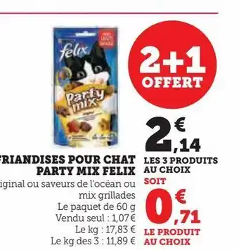 Super U Friandises pour chat party mix felix offre