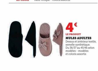 Super U Mules adultes offre