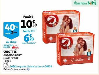 Auchan Culottes auchan baby offre