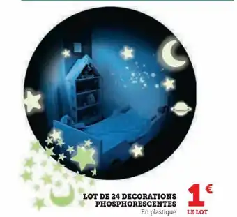 Super U Lot de 24 decorations phosphorescentes offre