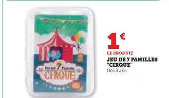 Jeu de 7 familles  "cirque"