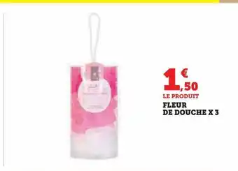 Super U Fleur de douche x 3 offre