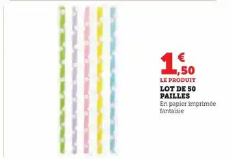 Super U Lot de 50 pailles offre