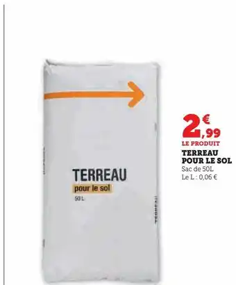 Super U Terreau pour le sol offre