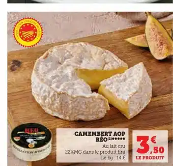 Super U Camembert aop réo***** offre