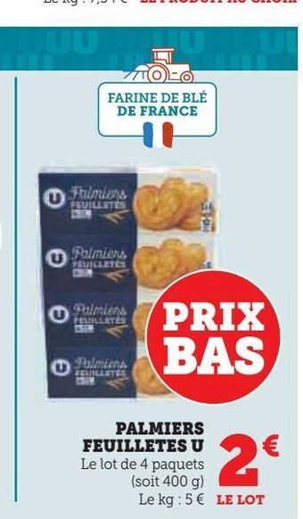 Super U Palmiers feuilletes u offre