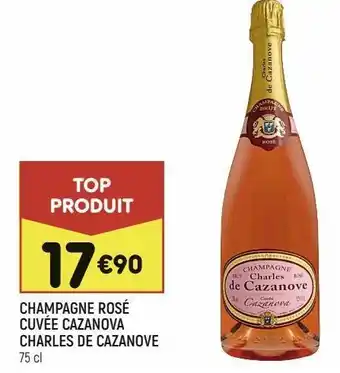 Champagne rosé cuvée cazanova charles de cazanove