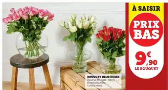 Super U Bouquet de 20 roses offre