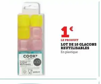 Hyper U Lot de 10 glaçons reutilisables offre