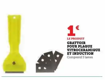 Grattoir pour plaque vitroceramique et inducion