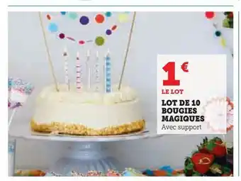 Hyper U Lot de 10 bougies magiques offre