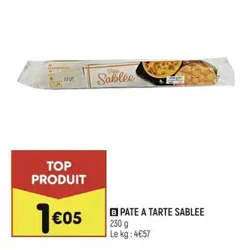 Leader Price Pate a tarte sablee offre
