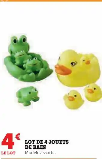 Hyper U Lot de 4 jouets de bain offre
