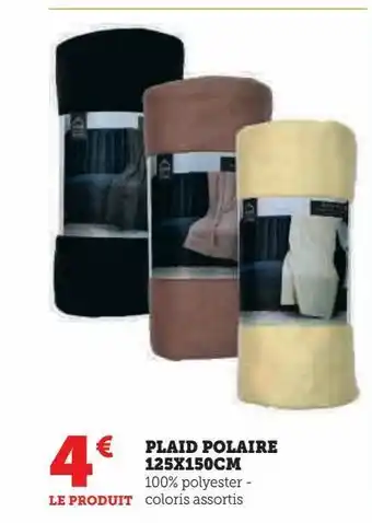 Hyper U Plaid polaire 125x150cm offre
