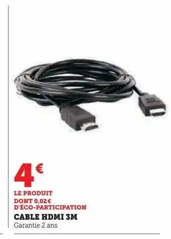 Câble hdmi 3m