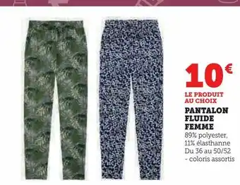 Hyper U Pantalon fluide femme offre