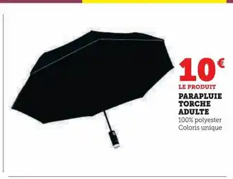 Hyper U Parapluie torche adulte offre