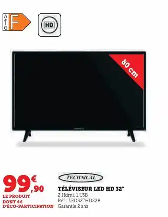 Téléviseur led hd 32"