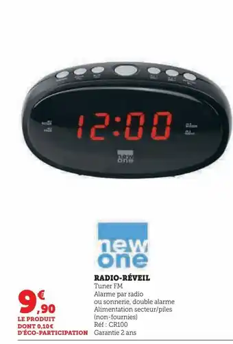 Hyper U Radio-reveil offre