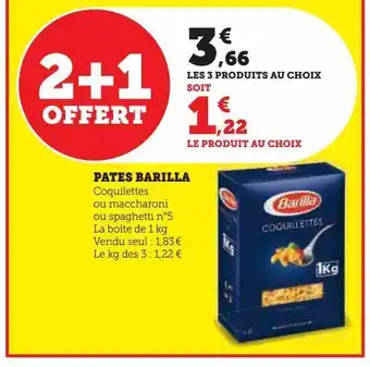 Hyper U Pâtes barilla offre