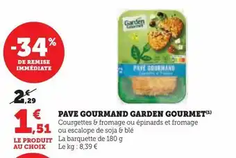 Pave gourmand garden gourmet