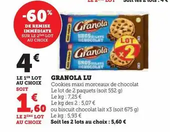 Hyper U Granola lu offre