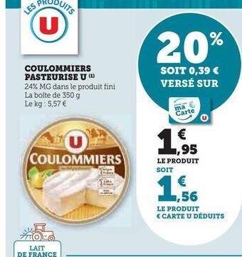 Hyper U Coulommiers pasteurise u offre