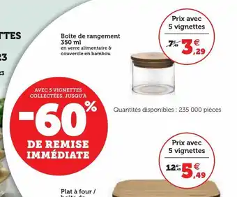 Hyper U Boîte de rangement 350ml offre