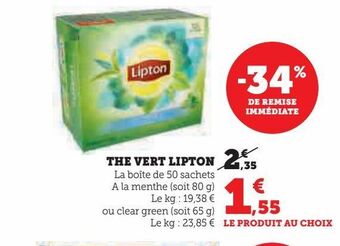 U Express The vert lipton offre