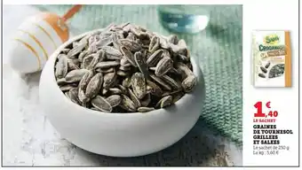 Graines de tournesol grillees et salees