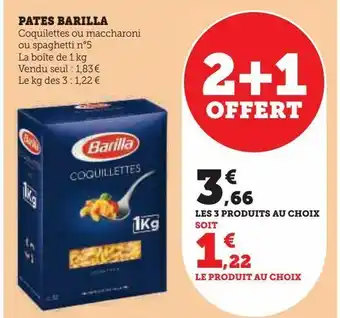 U Express Pates barilla offre
