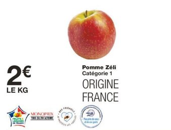 Monoprix Pomme zéli offre