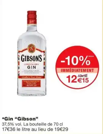 Monoprix Gin "gibson" offre