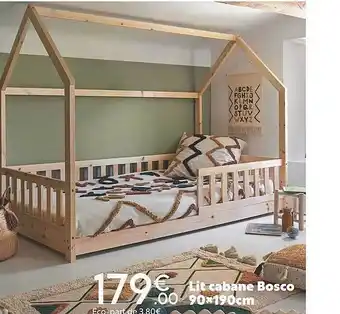 Maxi Bazar Lit cabane bosco 90x190cm offre
