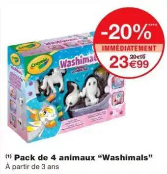 Pack de 4 animaux "washimals"