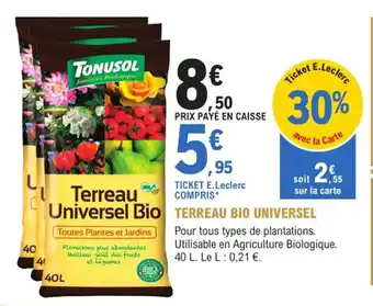 E.Leclerc Jardi Terreau bio universel offre